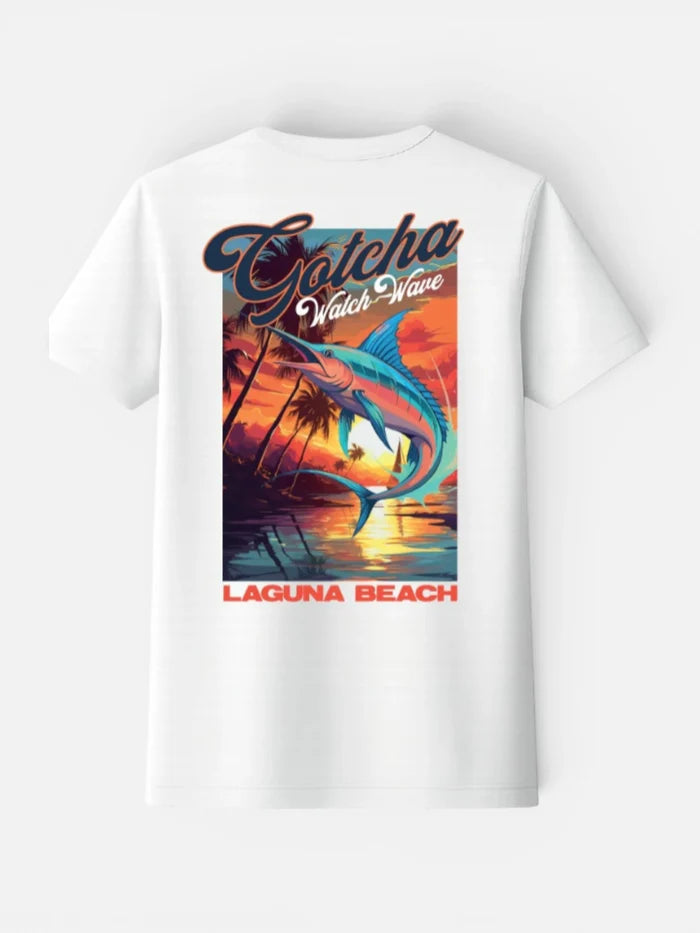 Remera Gotcha Caribbean Fish Blanco