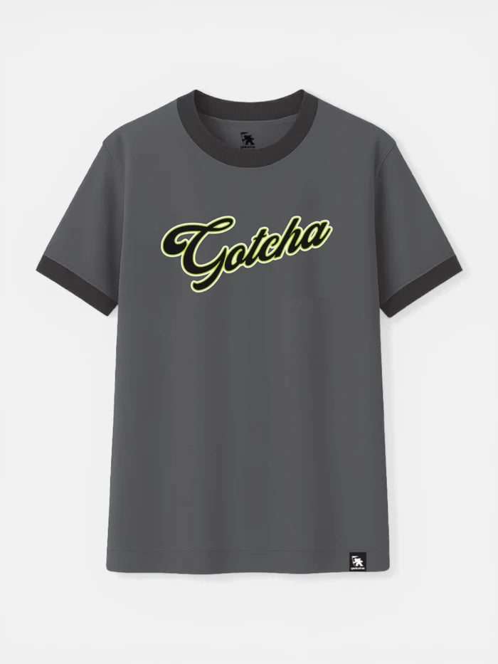 Remera Gotcha Coke Ringer Gris Oscuro
