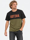 Remera Gotcha Panel Negro Verde — vista principal