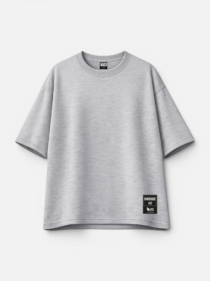 Remera Gotcha Solid Oversize Gris Melange