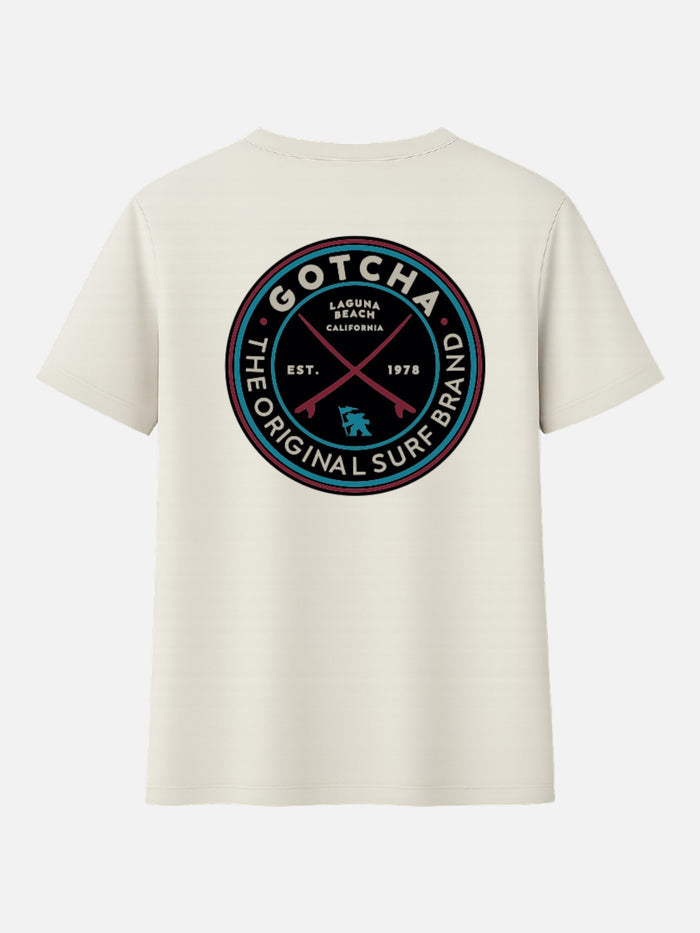 Remera Gotcha Stamp Blanco