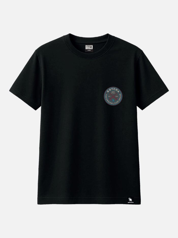 Remera Gotcha Stamp Negro