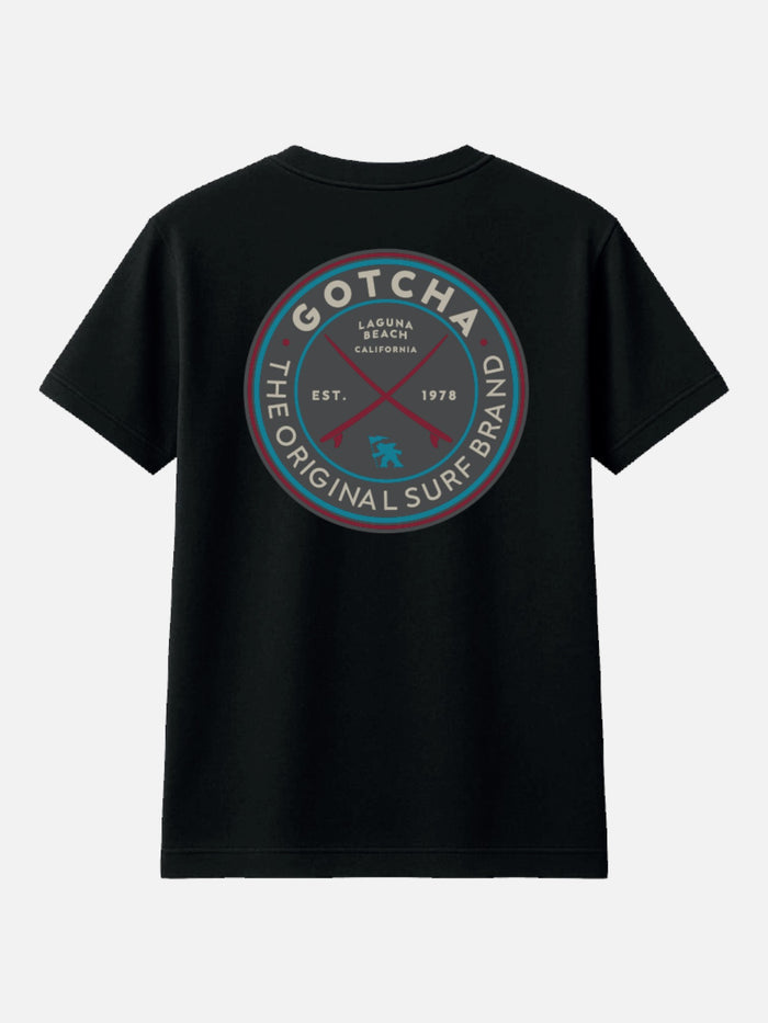 Remera Gotcha Stamp Negro