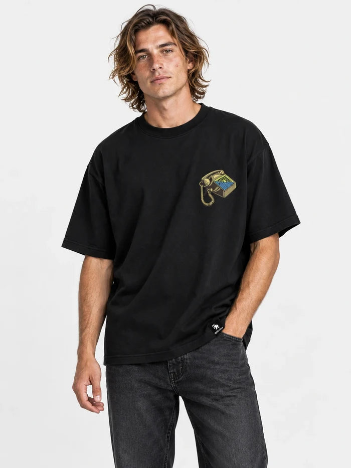 Remera Gotcha Telephone Oversize Negro — vista principal