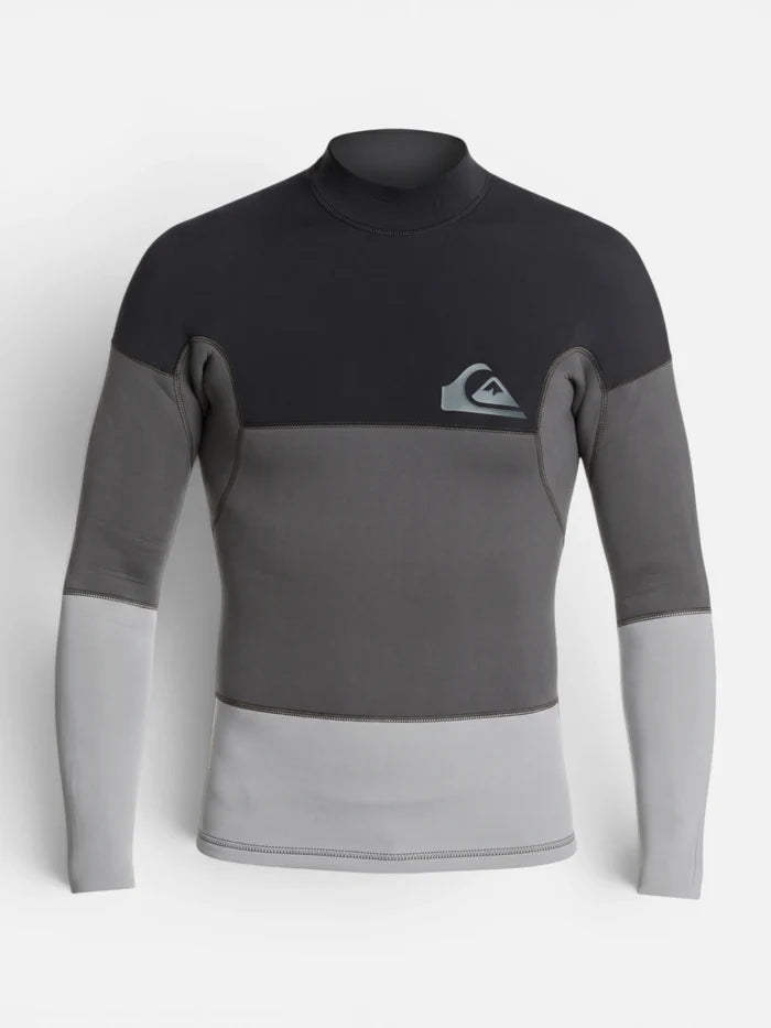 Remera ML Neoprene Quiksilver 2 Wave Negro Gris