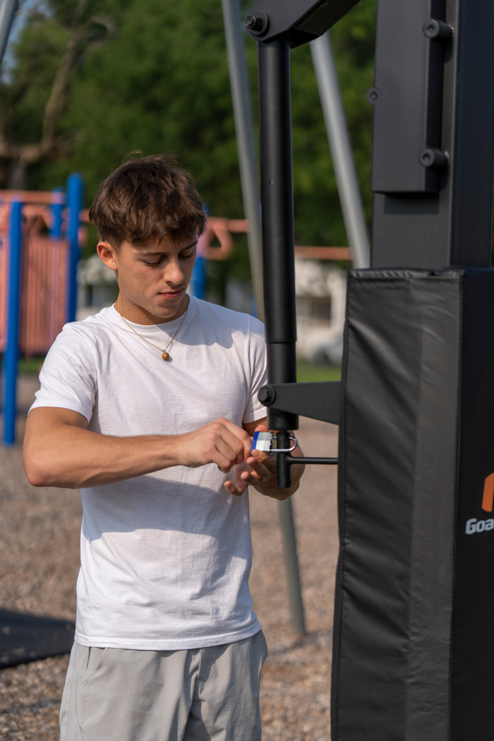 locking the goalrilla hoop actuator handle