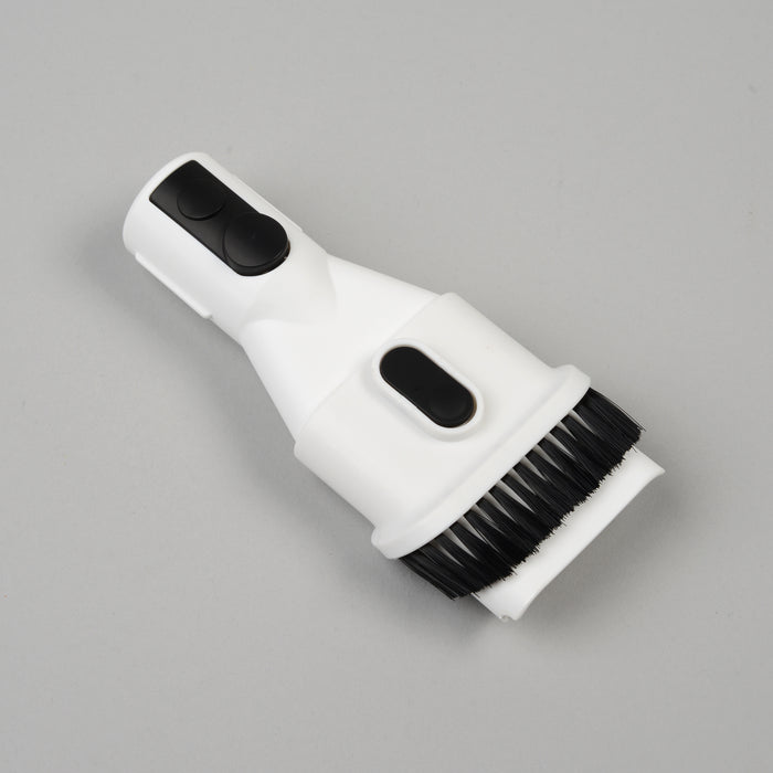 Replacement round brush attachment for EdenPURE Bio SpeedCLEAN VX300 vacuum with white plastic body and black bristles