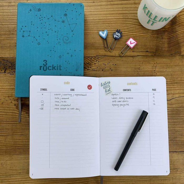 The Rockit Bullet Journal Contents
