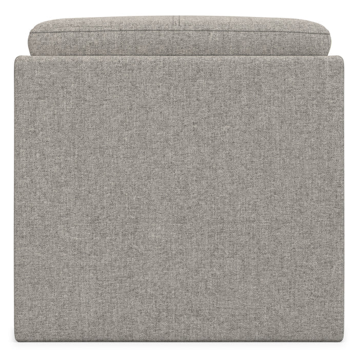 Cloud Grey Linen Style Fabric | Rockwood Cube Storage Ottoman in Linen