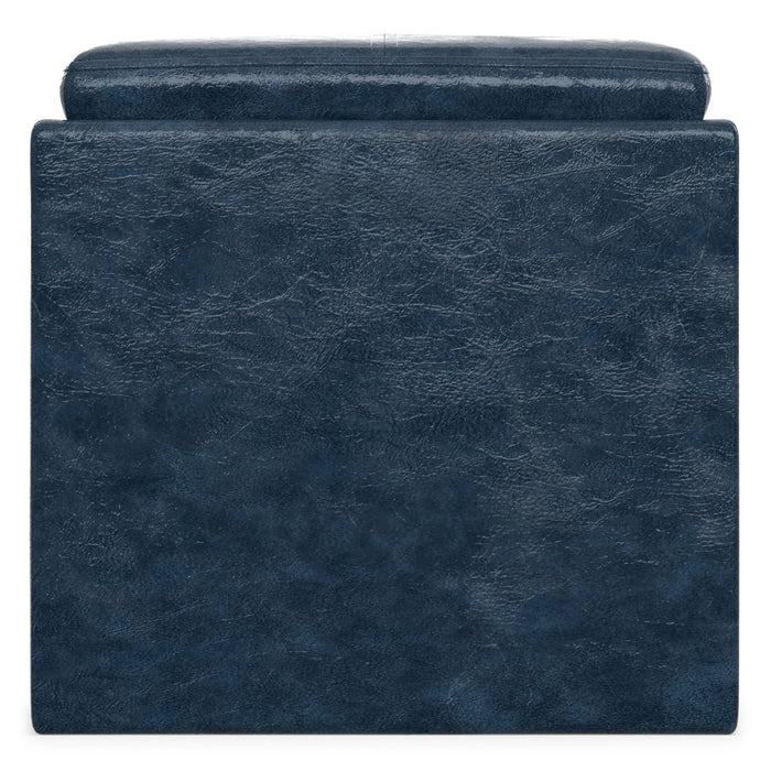 Rockwood Cube Storage Ottoman in Vegan Leather