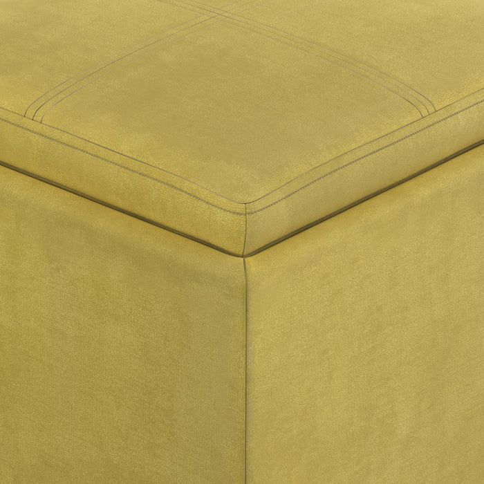 Rockwood Cube Storage Ottoman in Velvet Fabric