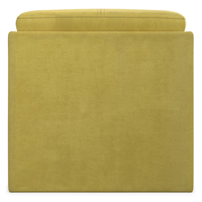 Rockwood Cube Storage Ottoman in Velvet Fabric