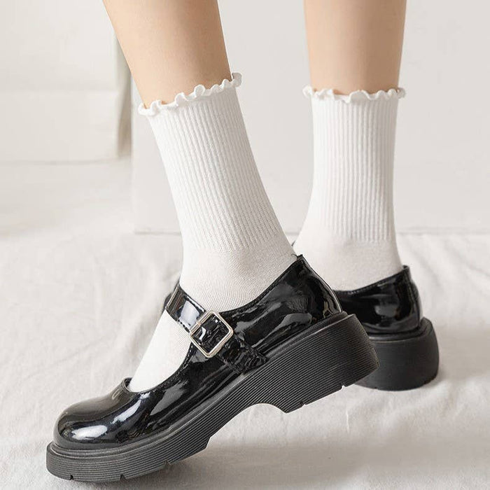Ruffle Casual Socks