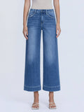 Rya High Rise Cropped Wide Leg Hem Jeans