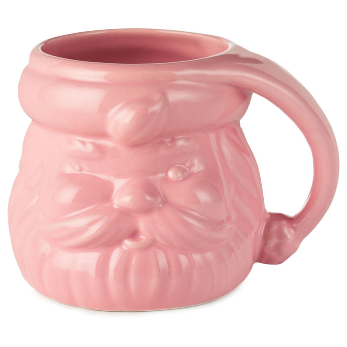 Santa Mug in White, Green or Pink