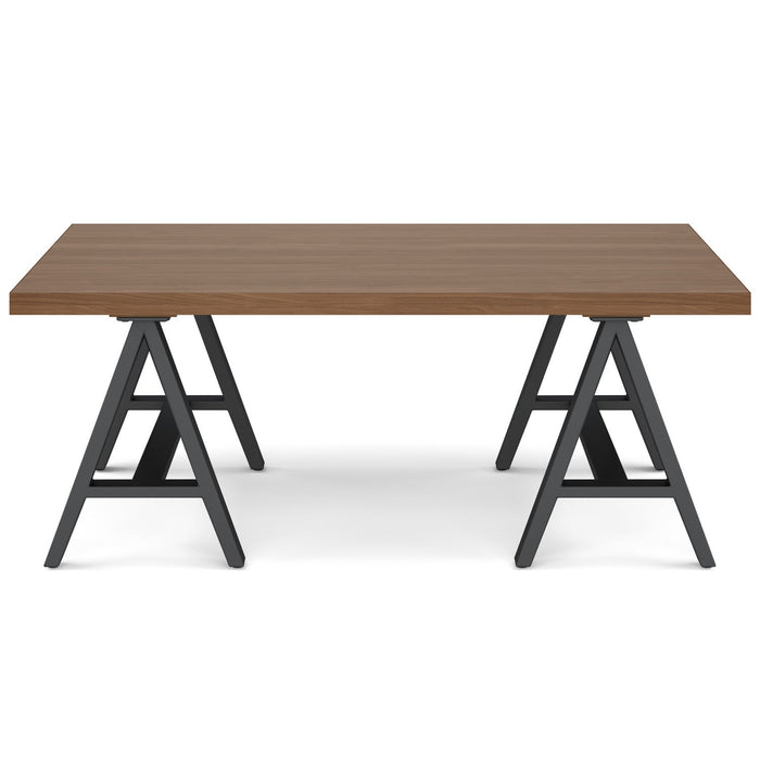 Sawhorse Metal/Wood Coffee Table