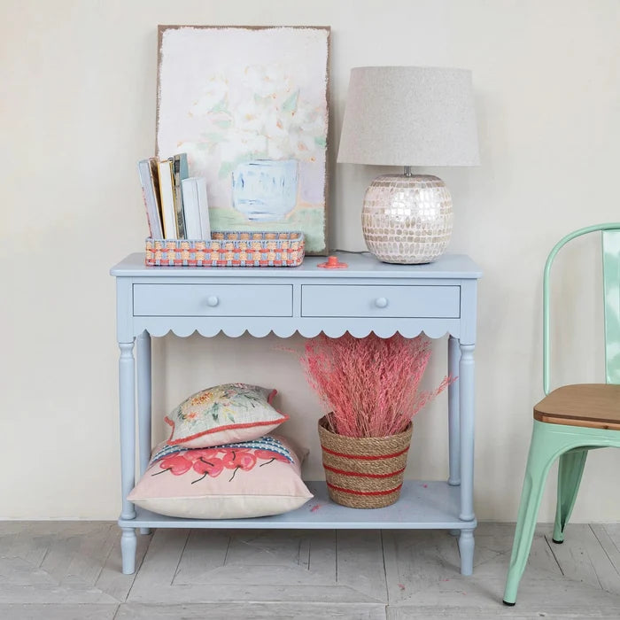 Scallopped Console Table