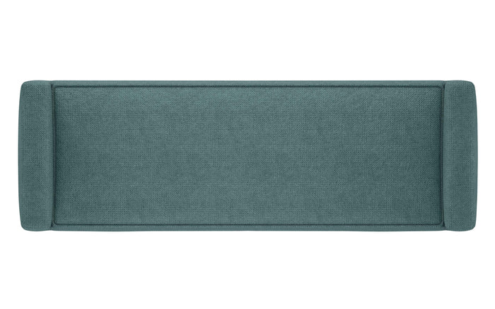 Smoky Teal Linen Style Polyester | Scott Ottoman Bench