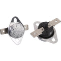 Pair of Sensor Heat Bottom (YN018) parts with metal mounting brackets isolated on white background