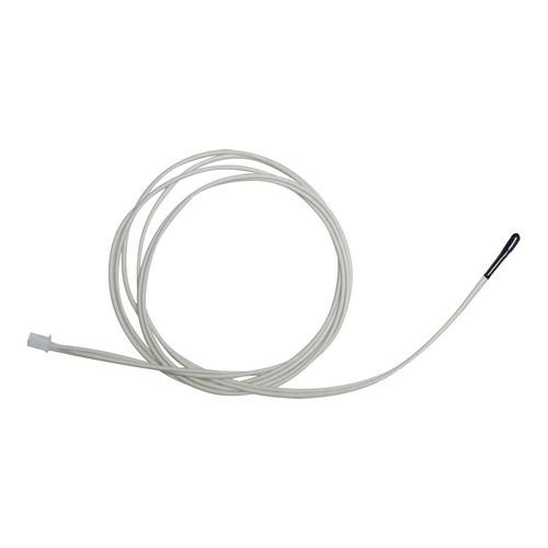White sensor thermostat wire with black tip and white connector for EdenPURE heating units isolated on white background