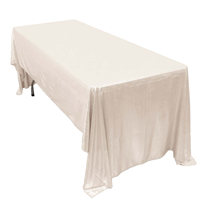 White table with elegant draped tablecloth