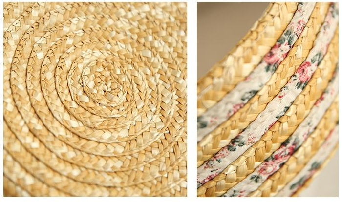 Set of 2, Round Woven Straw Basket with Lining, Storage Basket, Round Basket-Paintingforhome
