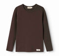 set outfit ribbed tee l/s and leggings - dark roast