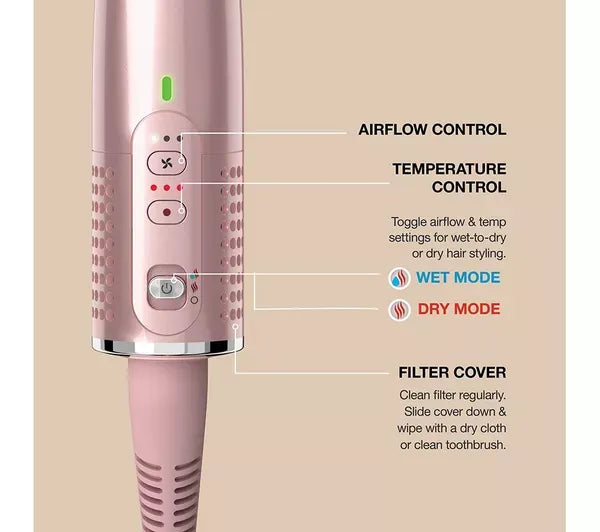 Shark Glossi 2-in-1 Hot Tool and Air Glosser Lychee | HT302UKPK