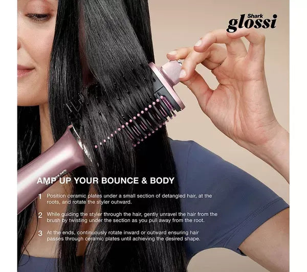 Shark Glossi 2-in-1 Hot Tool and Air Glosser Lychee | HT302UKPK