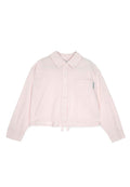 shirt l/s cropped bow in back - pink