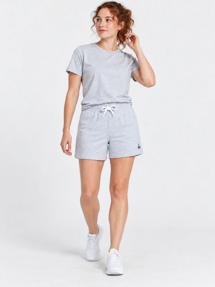 Short Le Coq Sportif Ess Mujer Short Gris Melange — vista principal