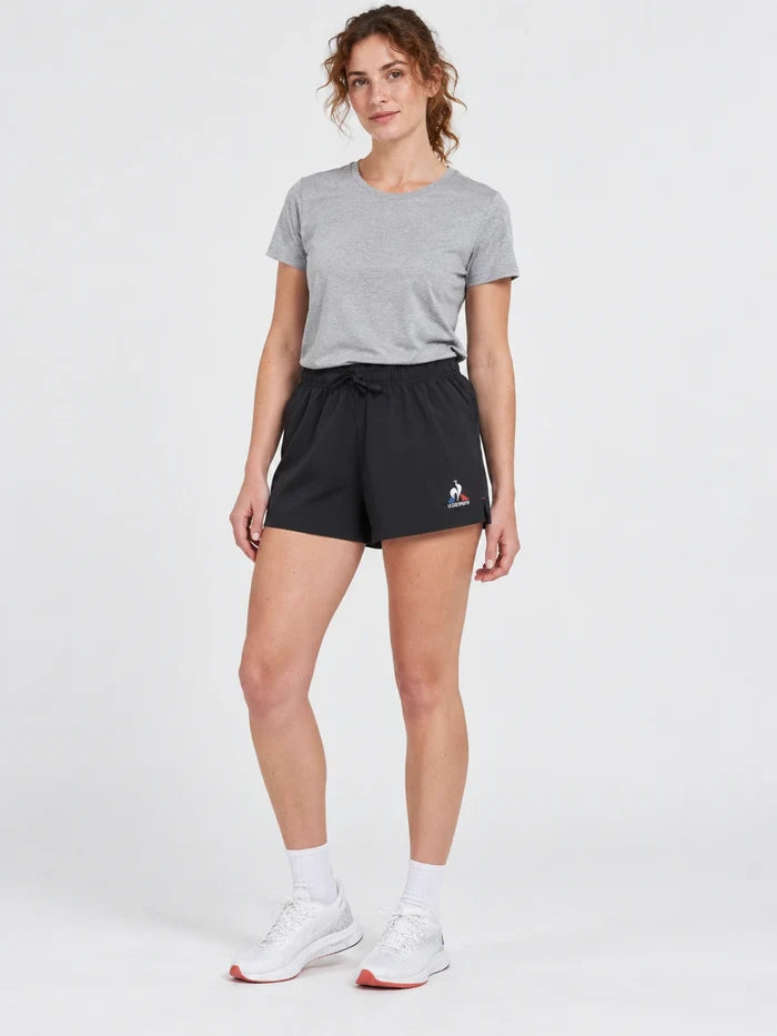 Short Le Coq Sportif Running Short Mujer Negro — vista principal