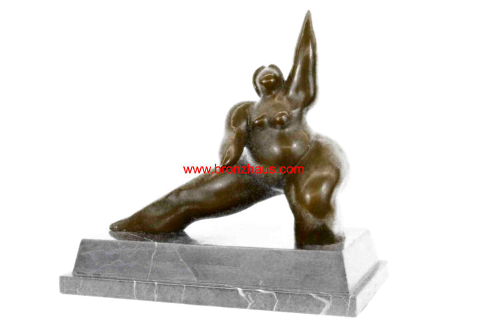 SIGNED MILO FREE AS BIRD ABSTRACT BRONZE STATUE SCULPTURE FIGURINE ART DECO GIFT
