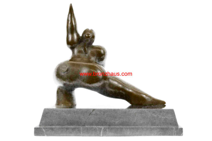 SIGNED MILO FREE AS BIRD ABSTRACT BRONZE STATUE SCULPTURE FIGURINE ART DECO GIFT