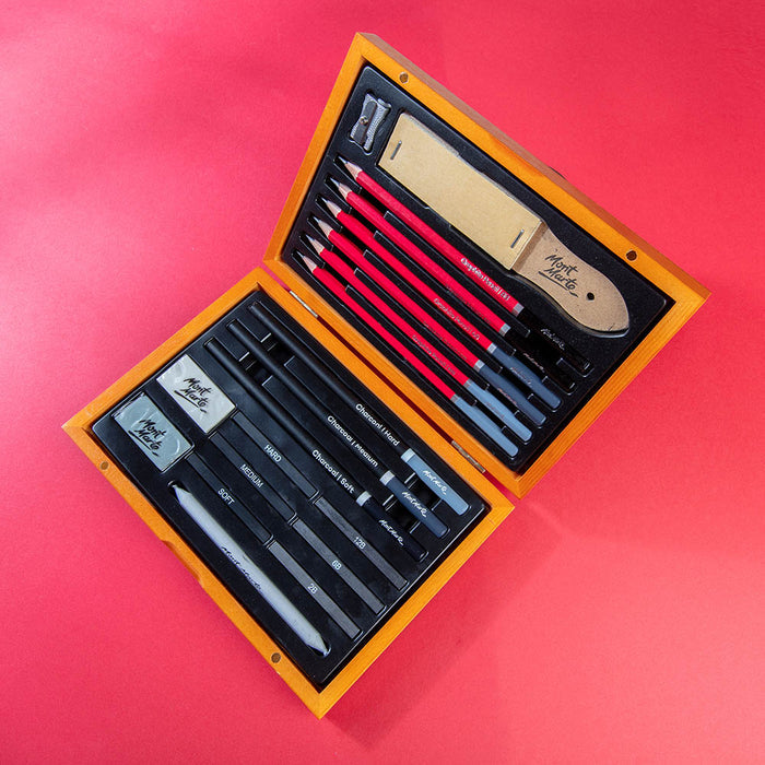 Sketching Set in Wooden Box Signature 20pc
