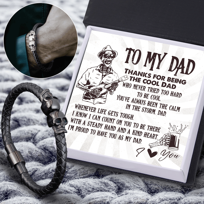 Skull Cuff Bracelet - Skull - To My Dad - I'm Proud To Have You As My Dad - Gbbh18020