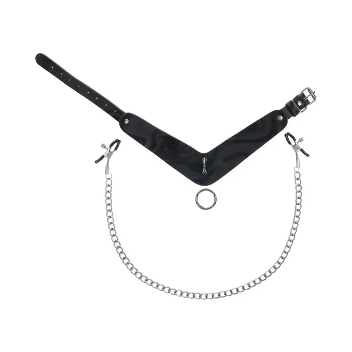 Sportsheets® Velvet Noir Collar & Removable Clamps - Rolik®