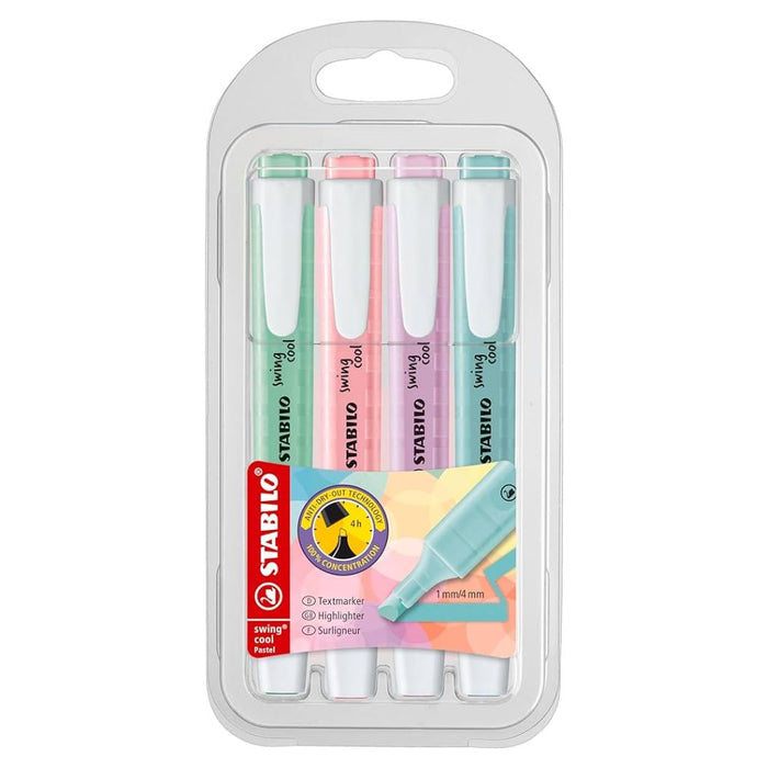 Stabilo Wallet Swing Cool Pastel Highlighter - Set of 4
