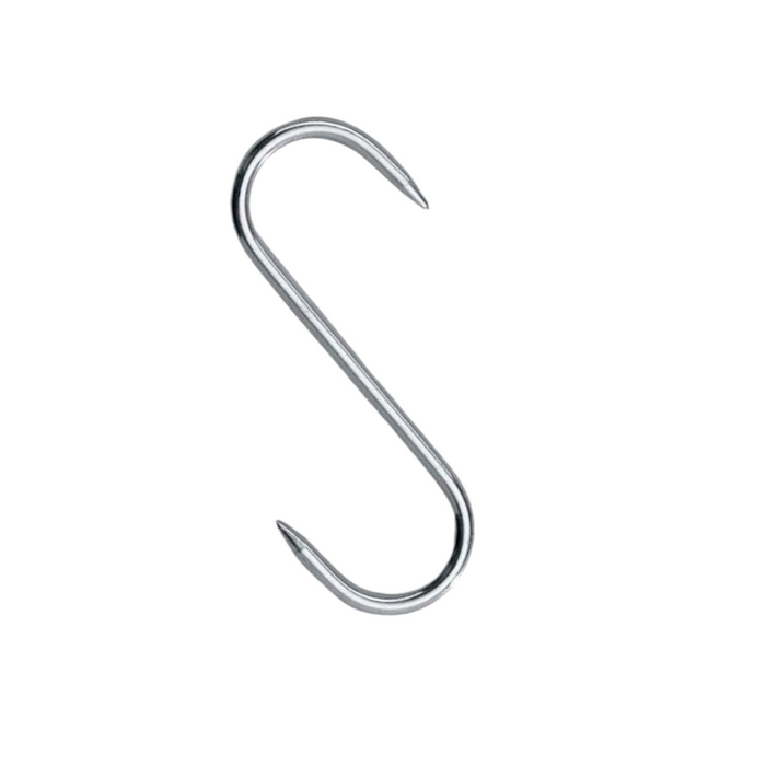 Stainless Steel Meat Hooks 1/4" x 6" S Hook