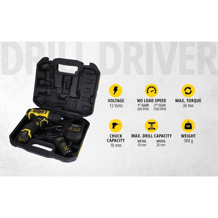 Stanley 12V Cordless Drill Driver SCD10D2K-B1