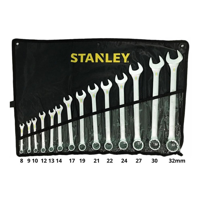 Stanley 14 Pcs Combination Wrench Set 8 To 32mm, STMT80944-8