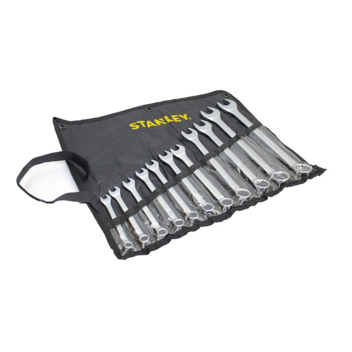Stanley Combination Wrench Pouch Set Metric Black 11 Pcs, 8-24mm