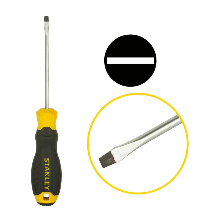 Stanley Cushion Grip Slotted Screwdriver 6.5MM x 200MM