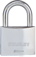 Stanley Solid Brass Standard Shackle Chrome Coated Padlock 30mm/ 40mm/ 50mm