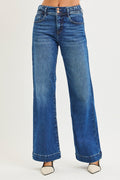 Stephanie High Rise Wide Leg Jeans with Tummy Control