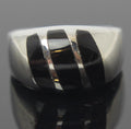 Sterling Silver Onyx Ring Size 9