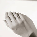 Sterling Silver Swirl Ring | Double Band Ring