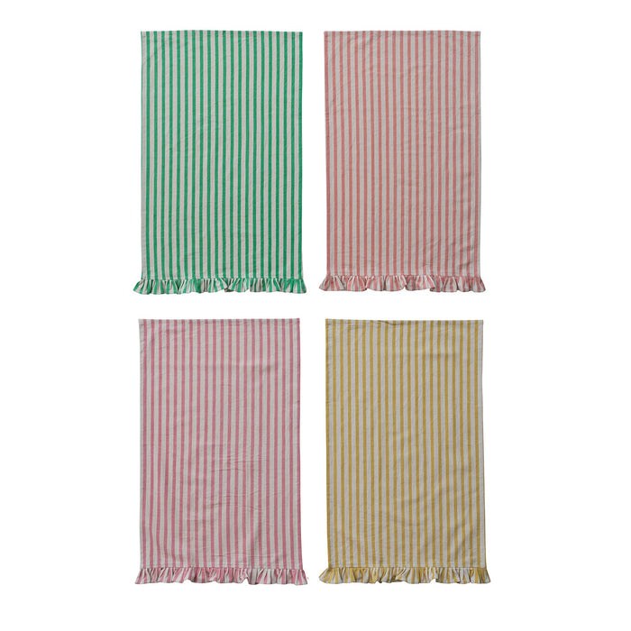 Striped Cotton Tea Towels (Various Colors)
