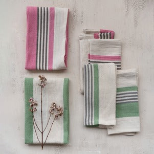 Striped  Woven Kitchen Towels