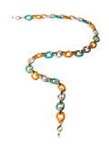 Sunglasses Chain - Links in Mustard/White/Turqoise